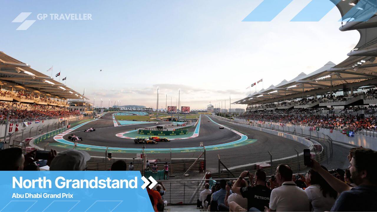Yas Marina Circuit North Grandstand at the Abu Dhabi Grand Prix
