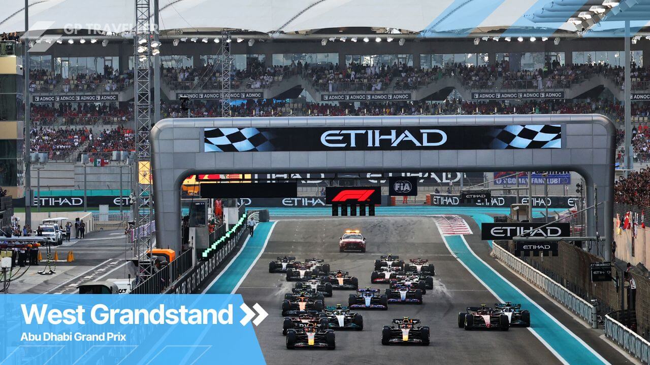 Yas Marina Circuit West Grandstand at the Abu Dhabi Grand Prix