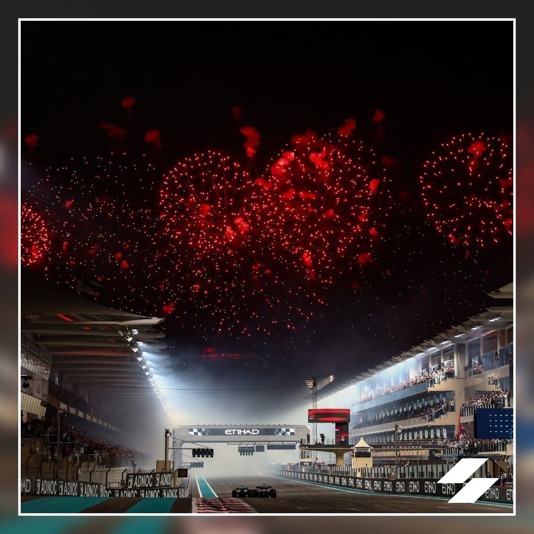 Abu Dhabi Grand Prix post race fireworks at the Yas Marina Circuit after the Abu Dhabi Grand Prix
