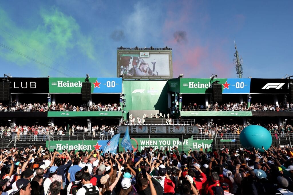 Podium party in the stadium: A scene unlike any other in F1