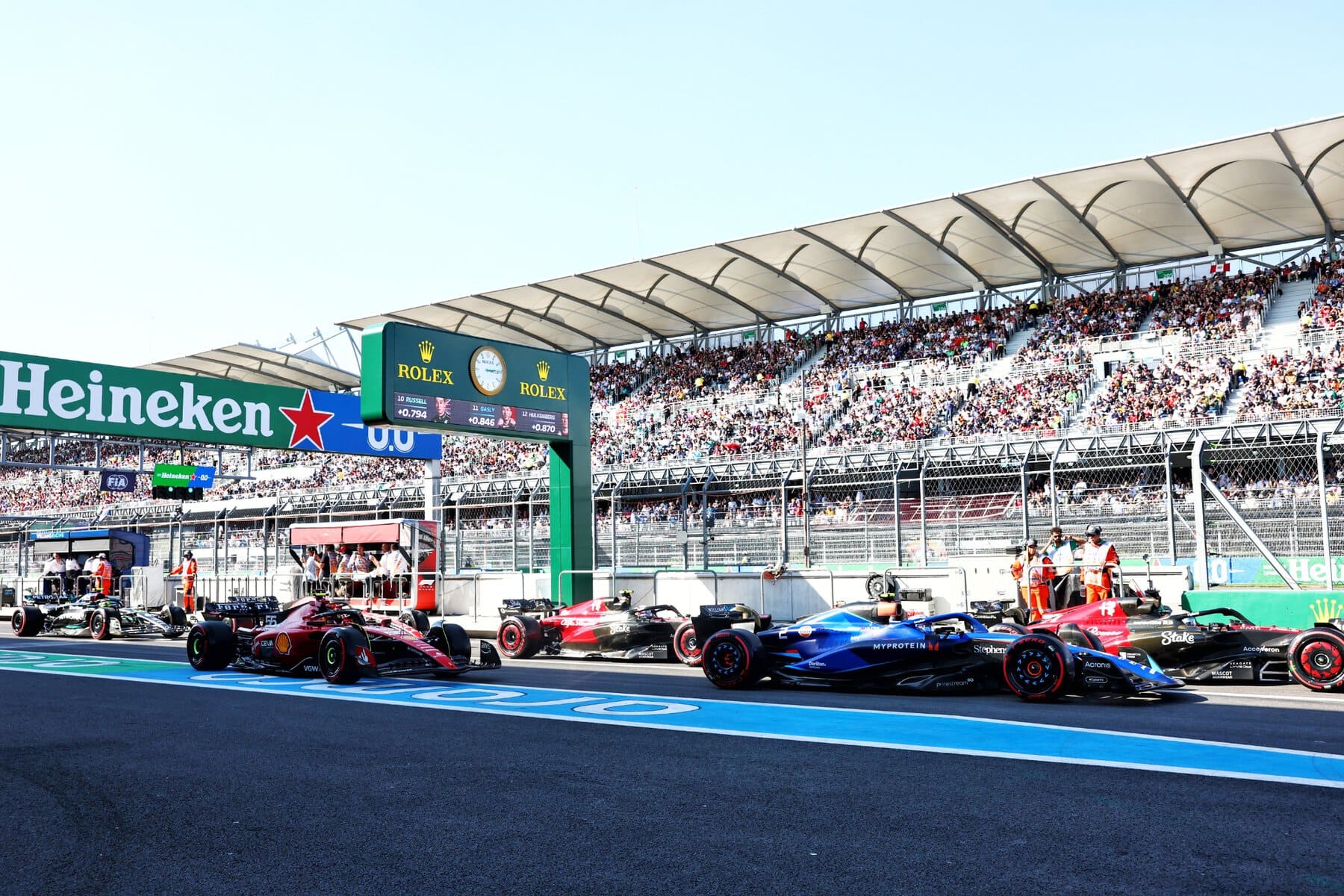 pit lane Mexican Grand Prix