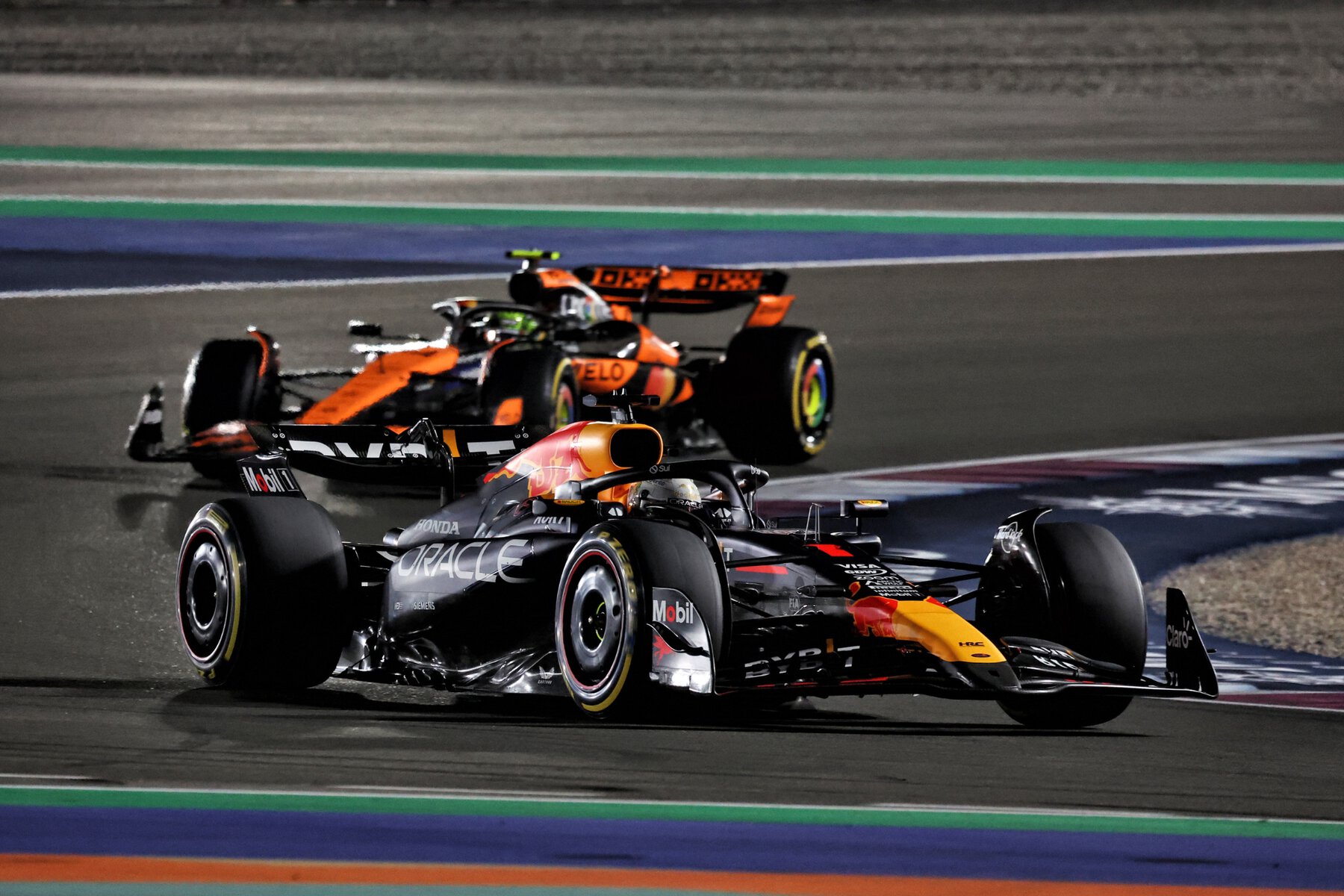 mclaren and redbull f1 cars Qatar Grand Prix