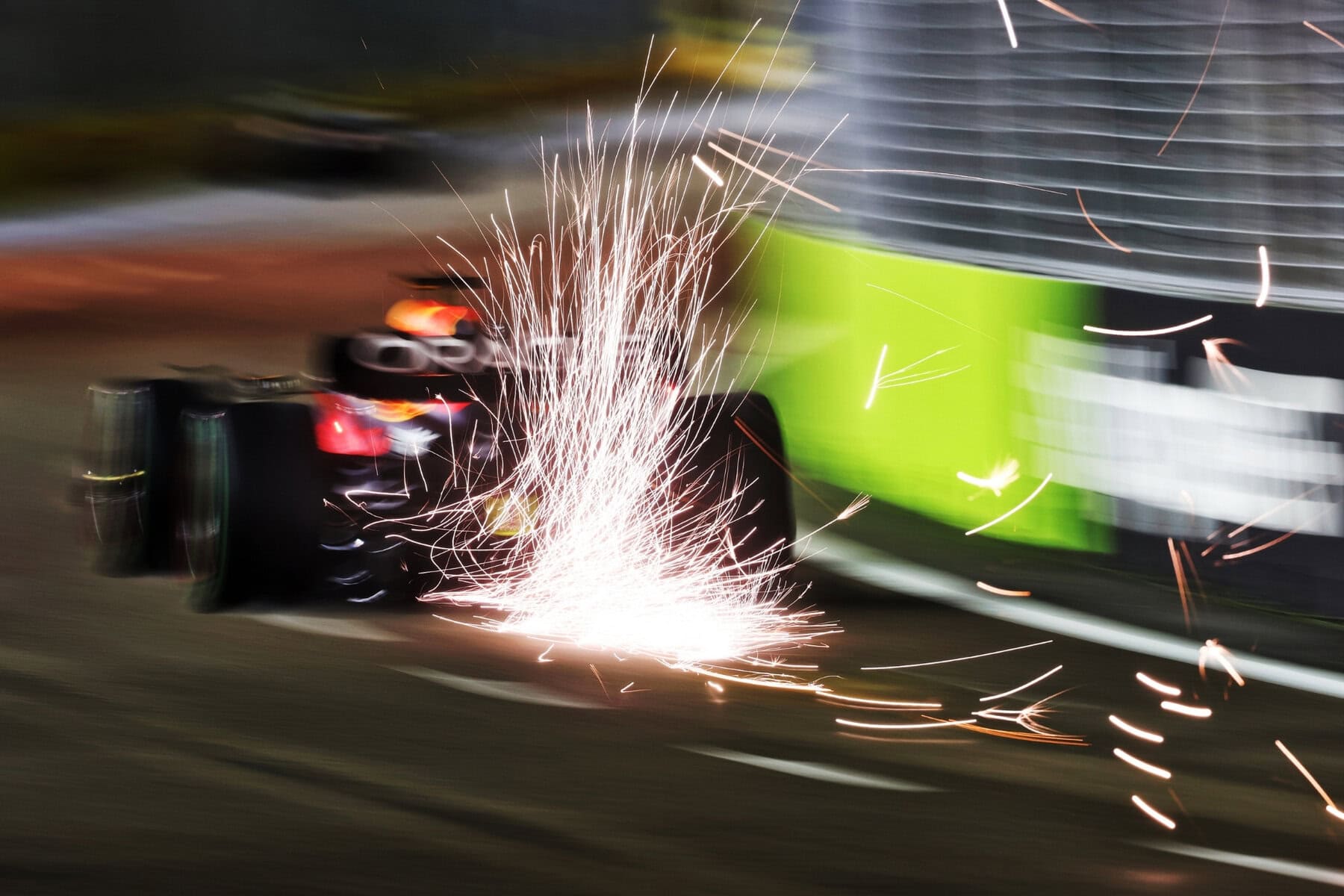 sparks from f1 car