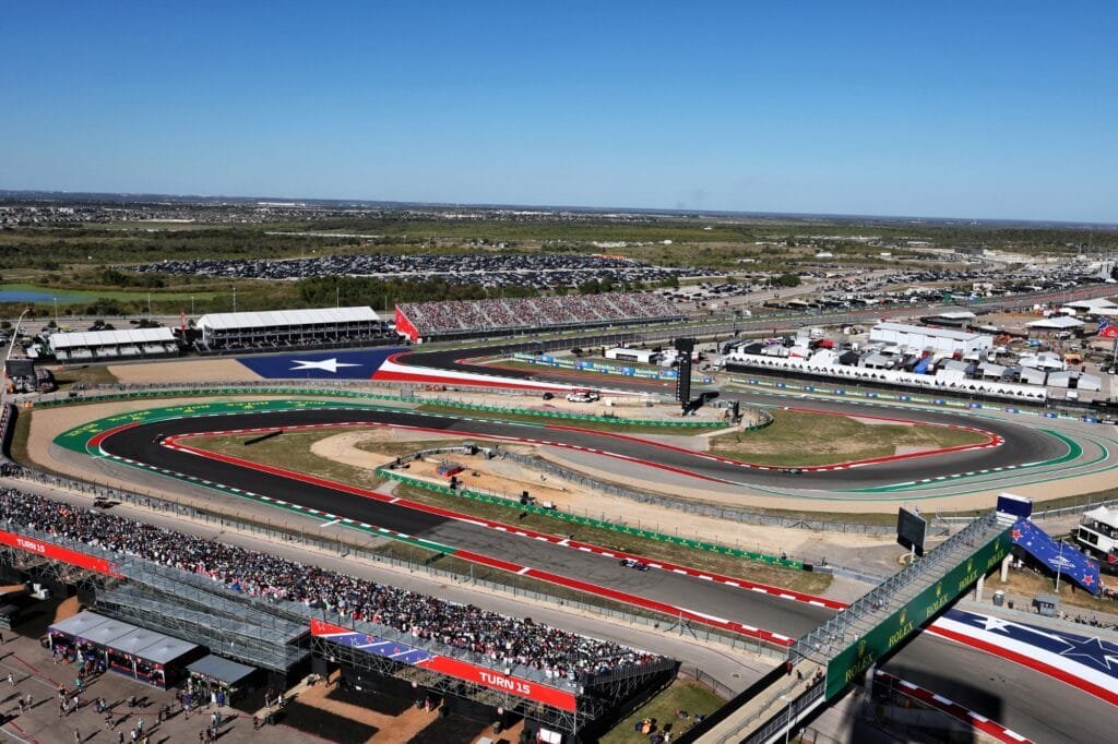 Views from the Turn 15 grandstand