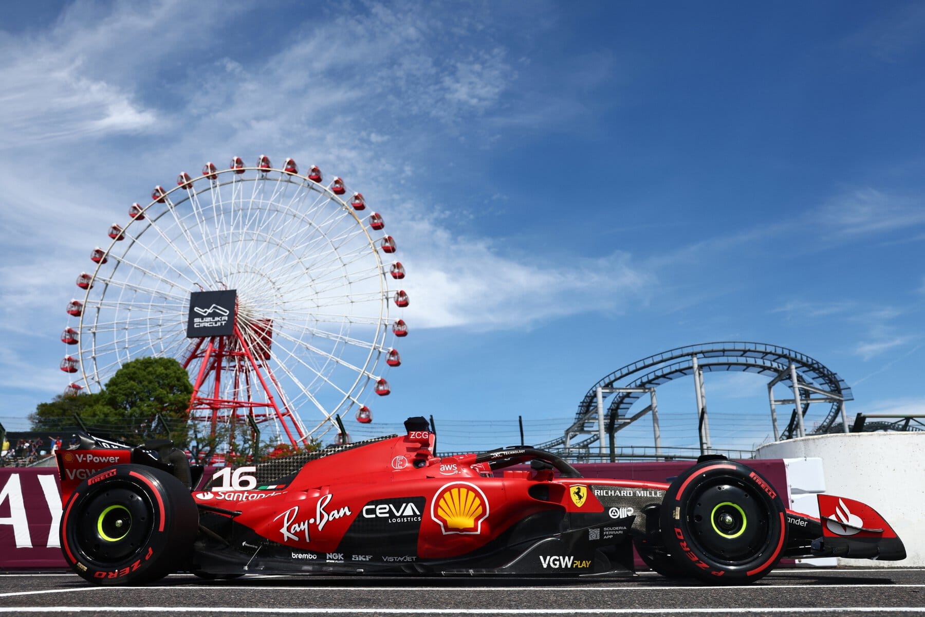 ferrari f1 car at ​Japanese Grand Prix
