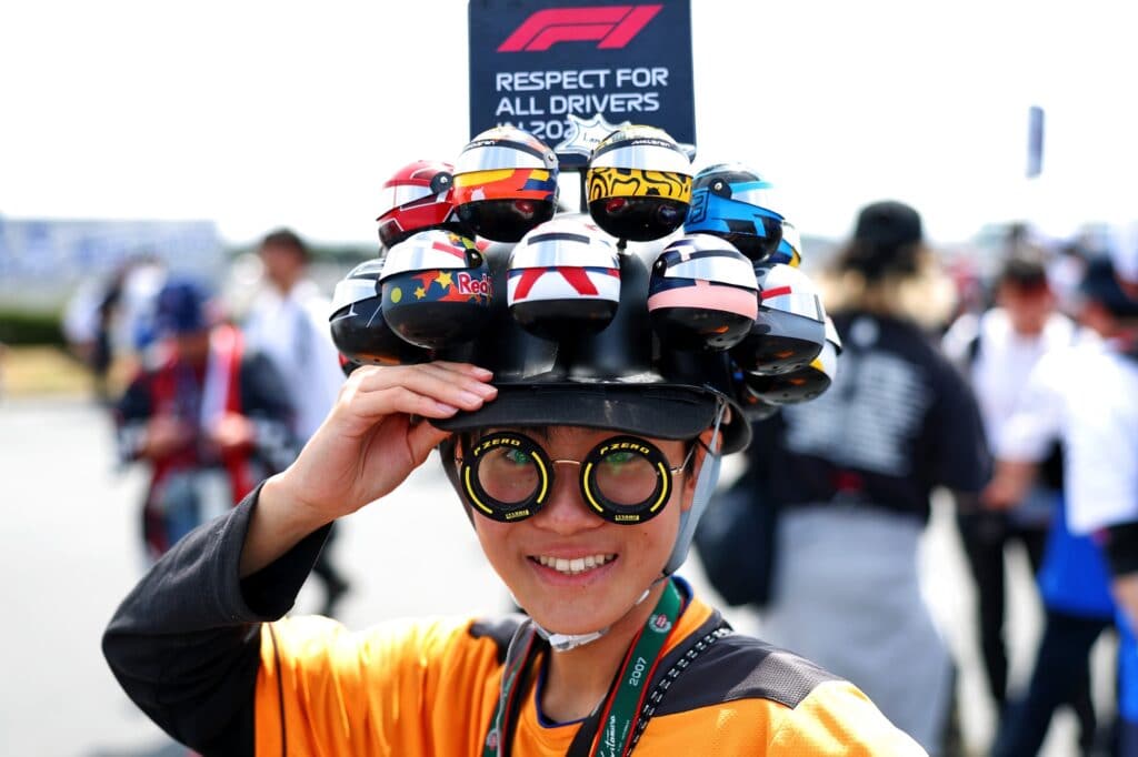 F1 themed headwear is a staple at Suzuka