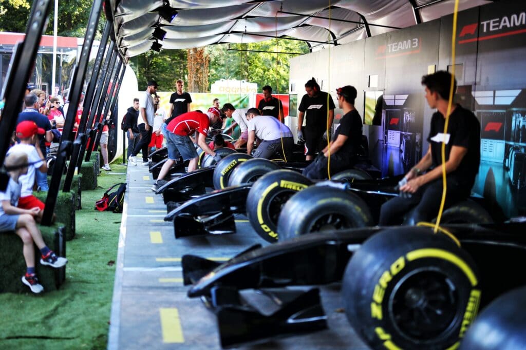 Race simulators in the F1 Fan Zone