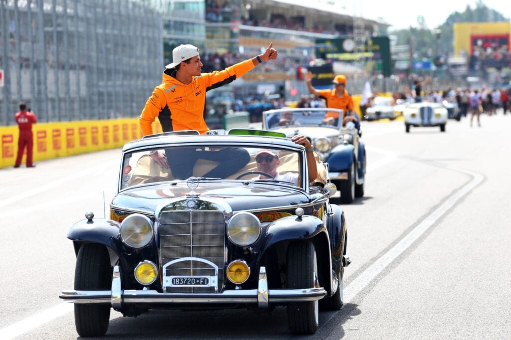 The drivers’ parade is a fan-favourite