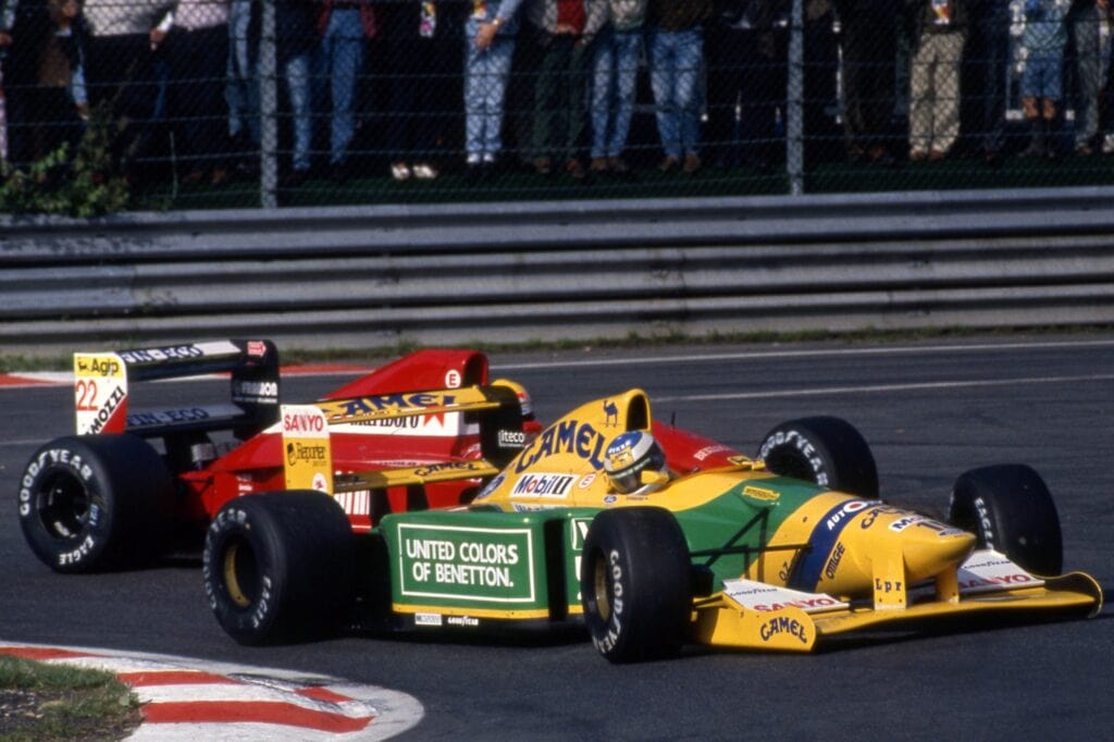 Schumacher and Benetton at Spa